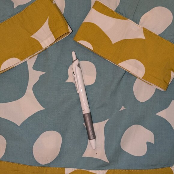 Boden Tunic Graphic "Painted Hoops" Size 10 (US) Teal Gold - Picture 2 of 3